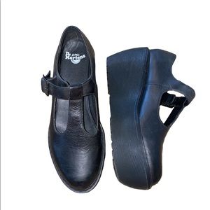 Dr. Martens Black Karina Platform Wedge